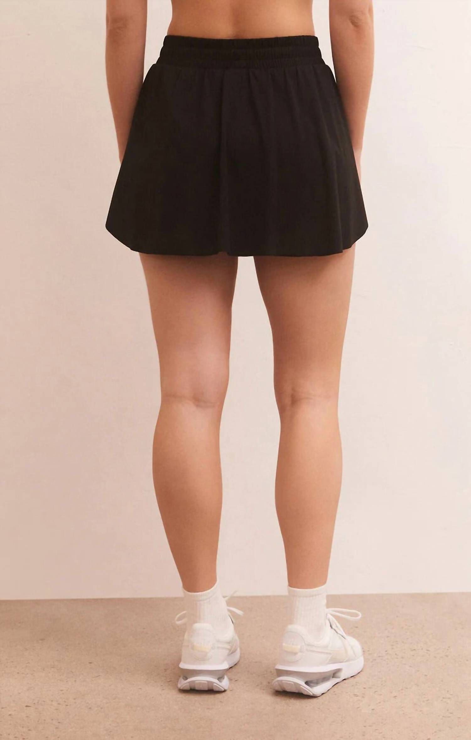 MATCH POINT SKIRT IN BLACK, Black / Black, alternate image number 2