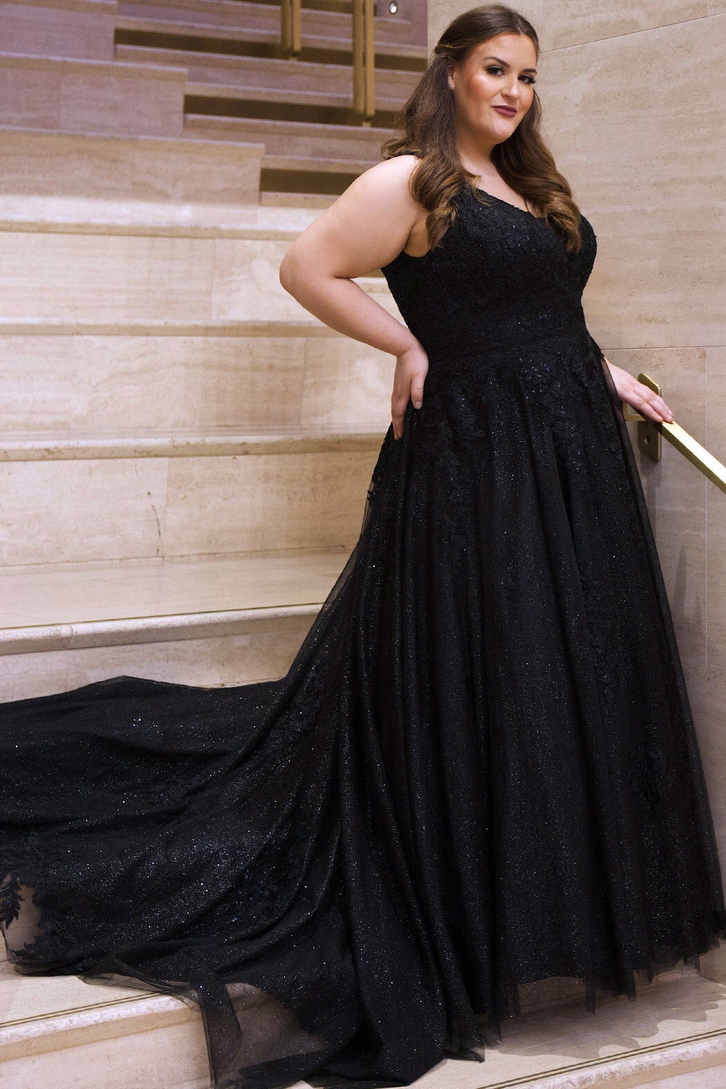 HAZEL WEDDING DRESS, Black / Black, hi-res image number 0