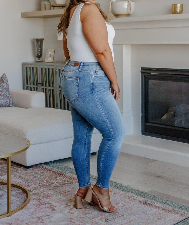 MID RISE VINTAGE SKINNY JEANS, Light Wash / Light Wash, alternate image number null