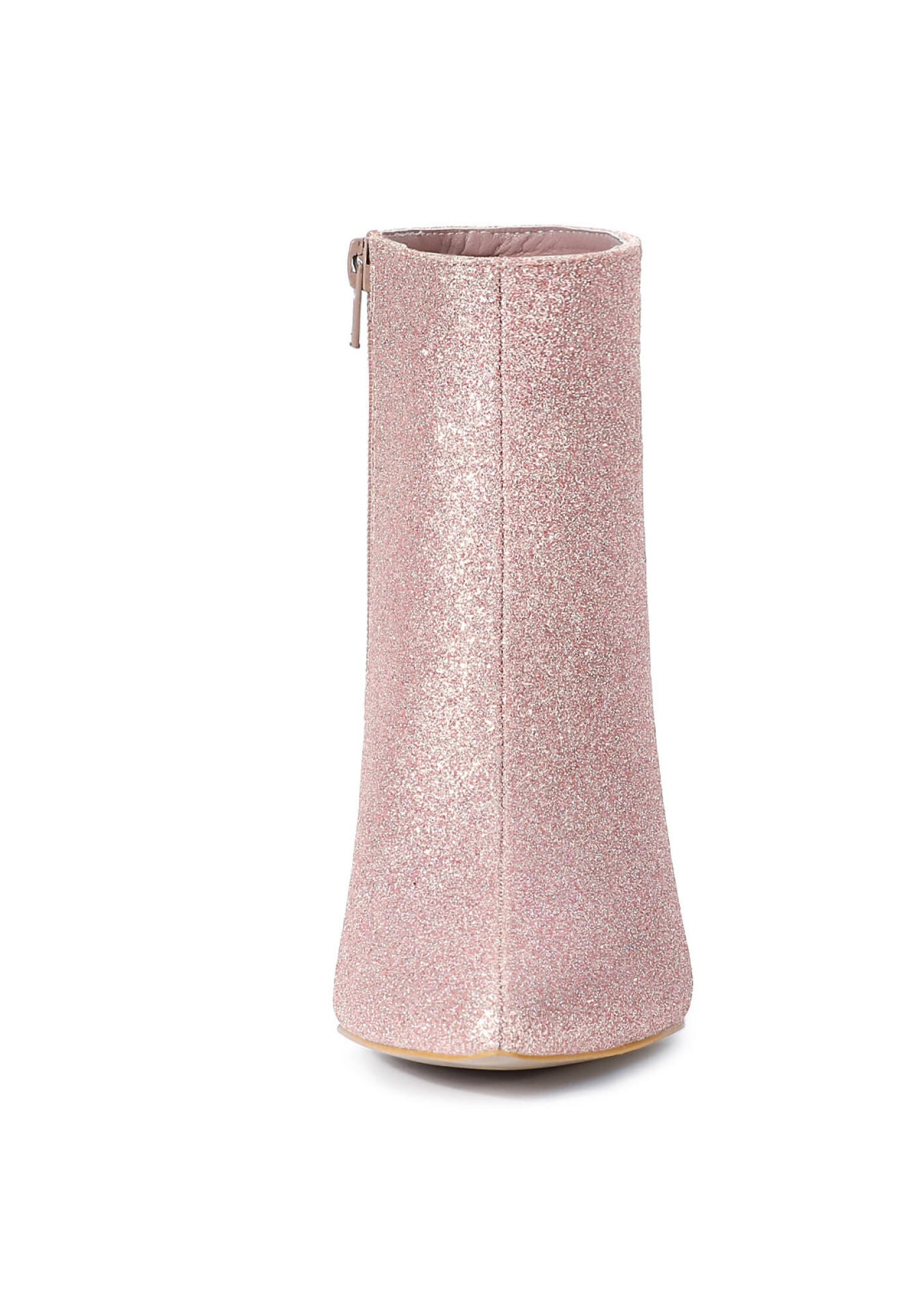 GLITTER POINTED TOE ANKLE BOOTS, Pink / Pink, alternate image number 2