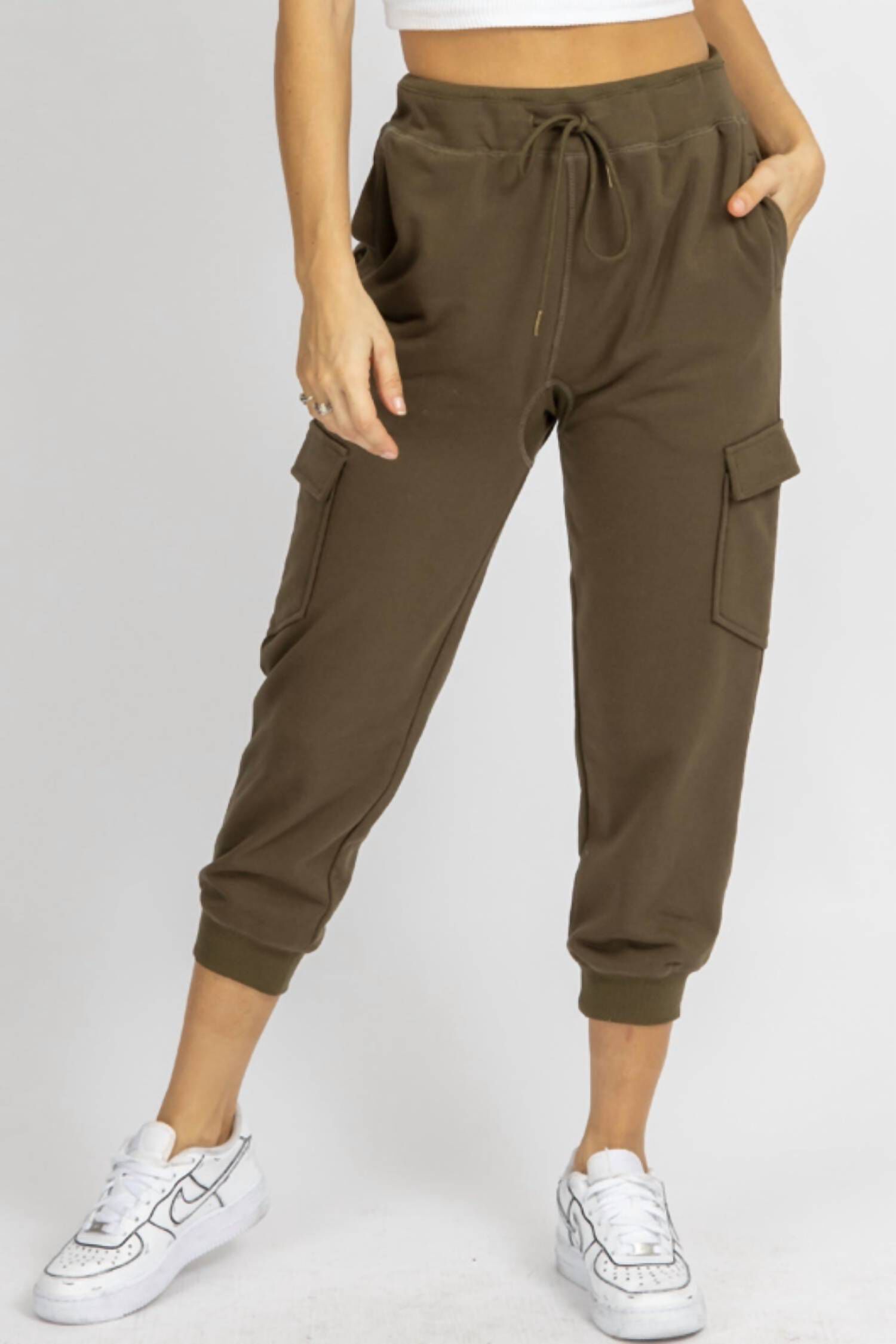 Cargo Relaxed Joggers, Olive / Olive Green, alternate image number 2