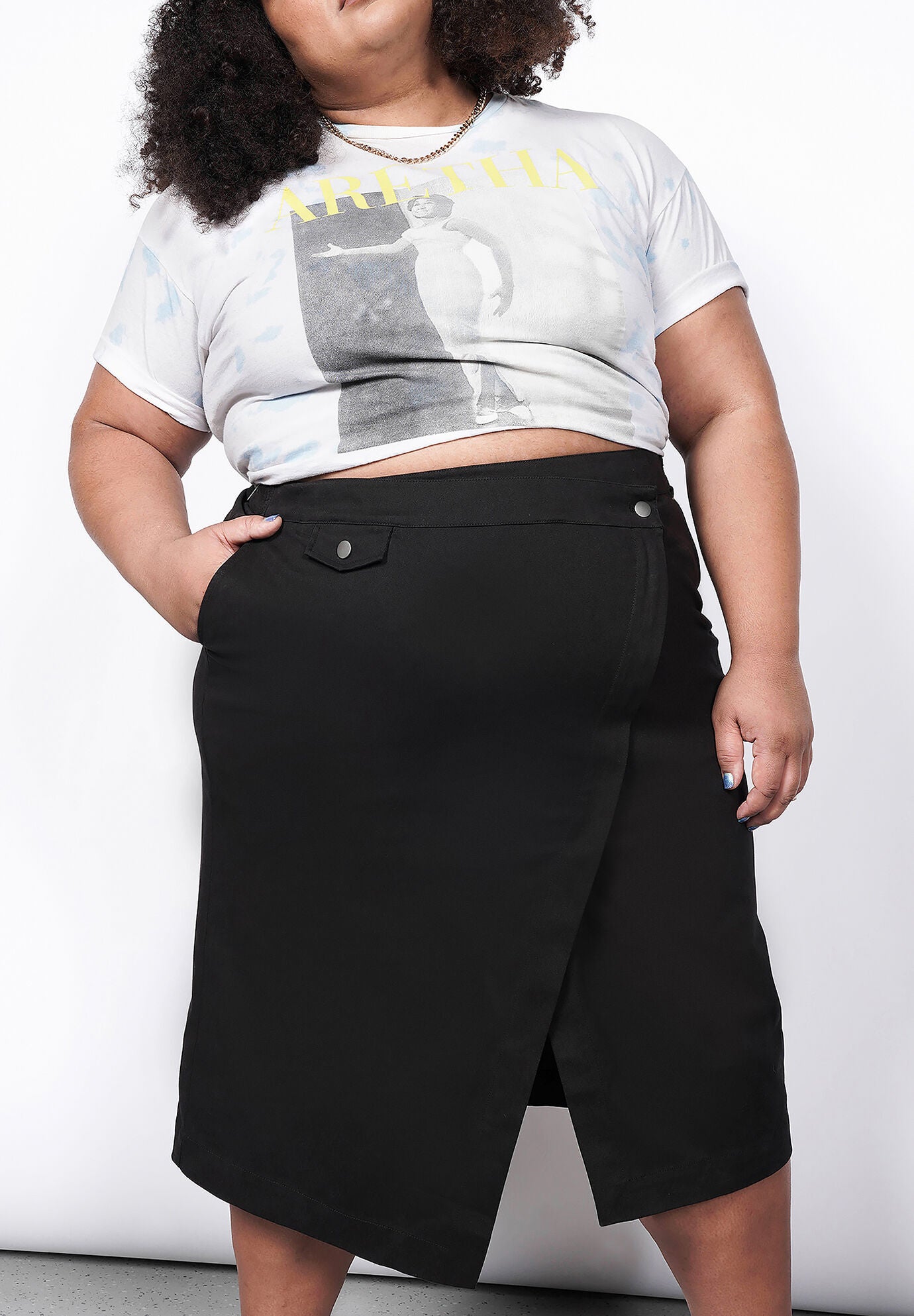 The Essential Utility Wrap Skirt, BLACK / Black, hi-res image number 0
