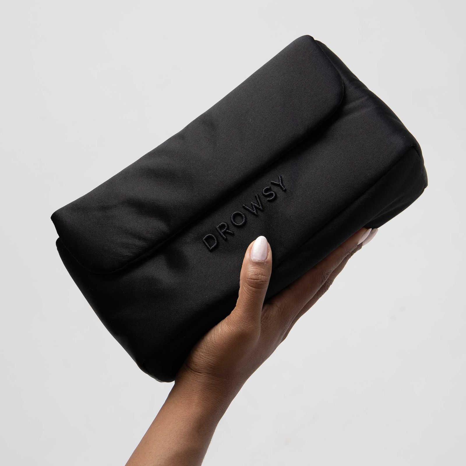 Silk Necessaire Bag, Black Jade / Black, alternate image number 3