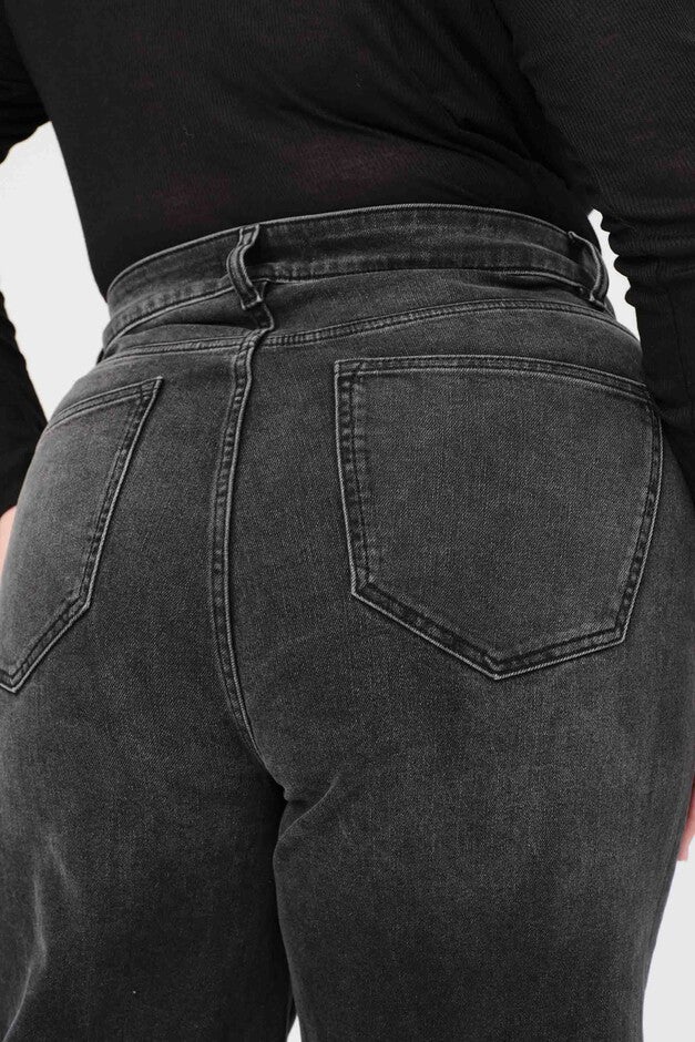 NCE PLUS - RELAXED WIDE LEG JEANS | BLACK BIRD, BLACK BIRD / Black, alternate image number 4