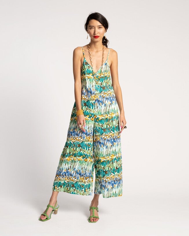 Cheree Tank Jumpsuit, GreenMulti / Teal, hi-res image number 0