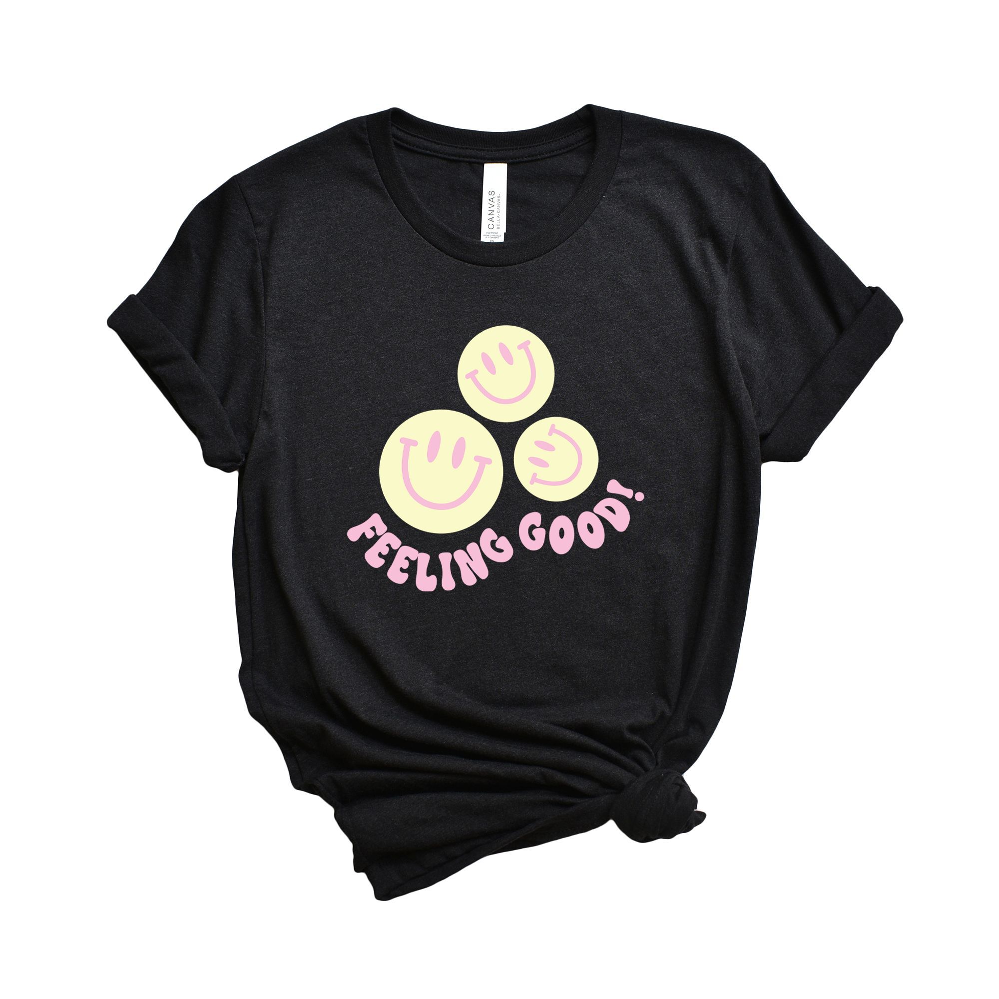 Feeling Good Short Sleeve Graphic Tee, Black / Black, hi-res image number 0