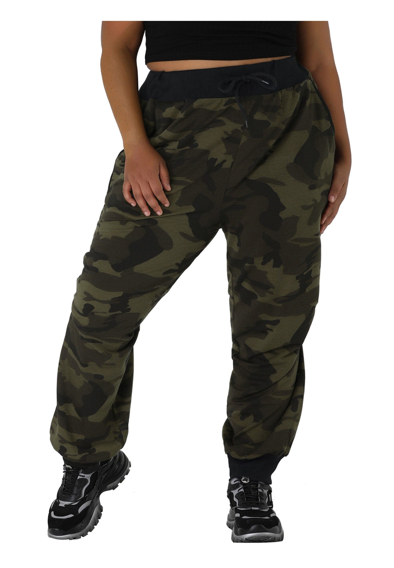 DRAWSTRING WAIST JOGGER SWEATPANTS, Army Green / Olive Green, hi-res image number 0