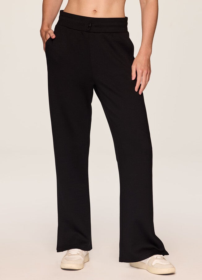 Solace Scuba Wide Leg Pant, Black / Black, alternate image number 4