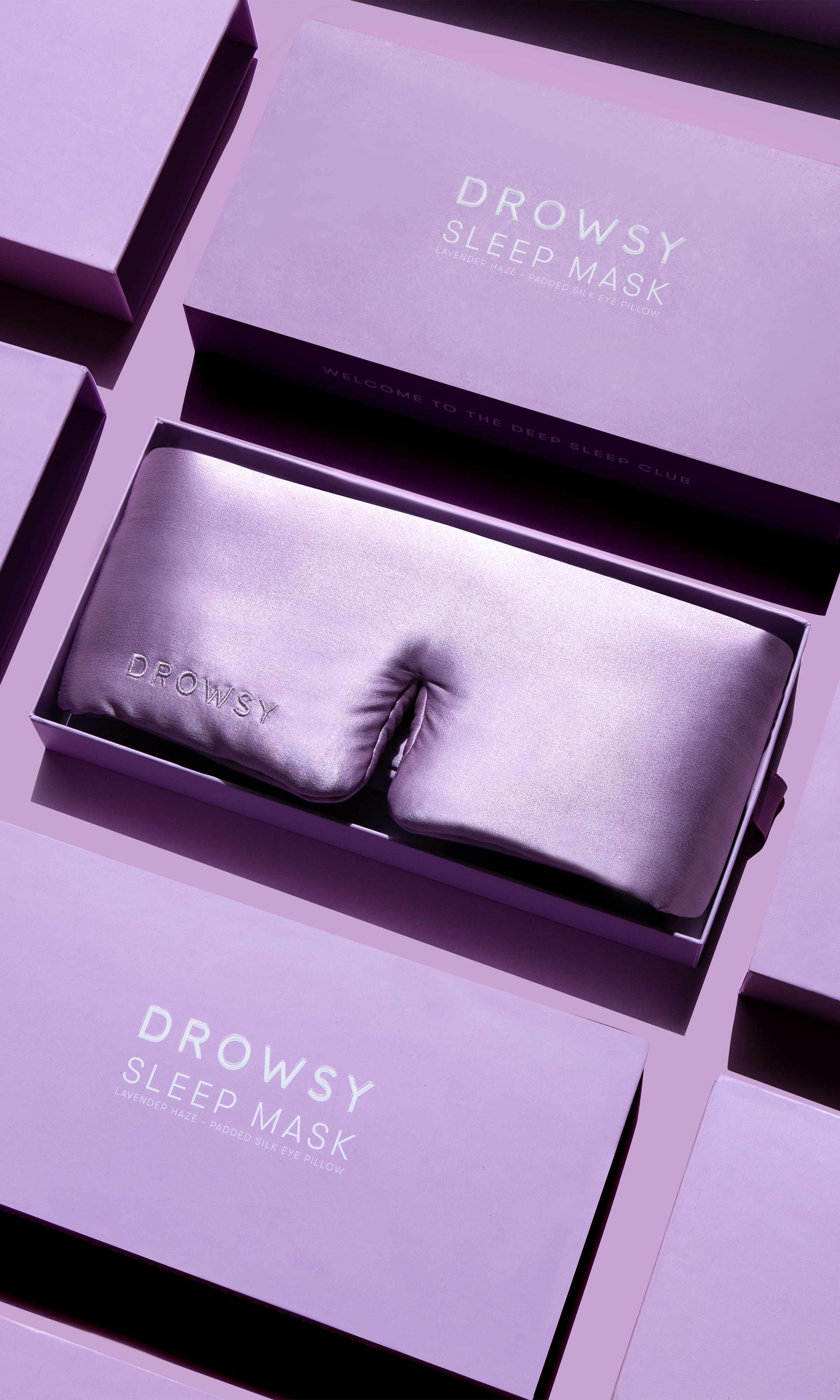 Silk Sleep Mask, Lavender Haze / Purple, alternate image number 3
