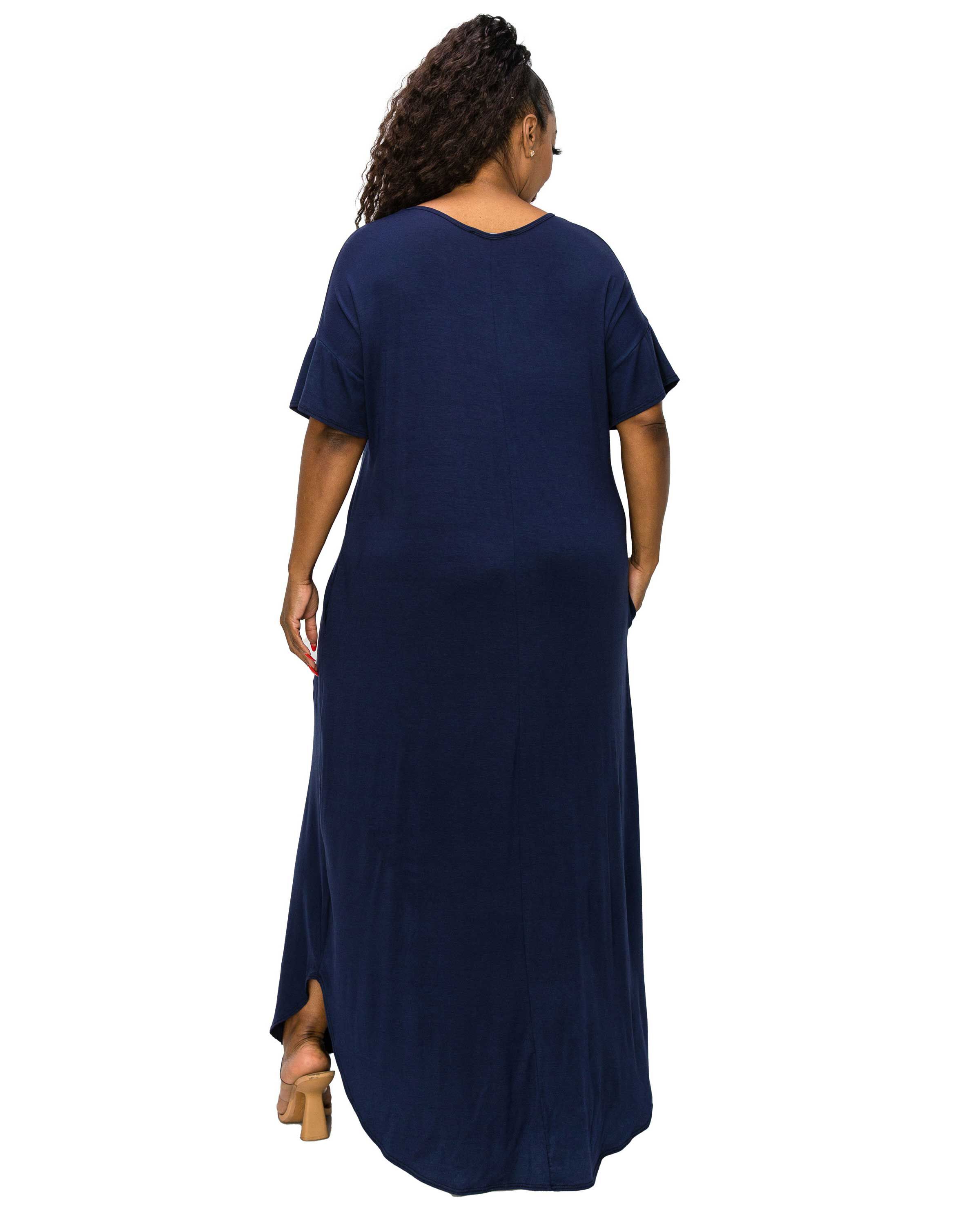 SCARLETT MAXI DRESS, Navy / Navy, alternate image number 2