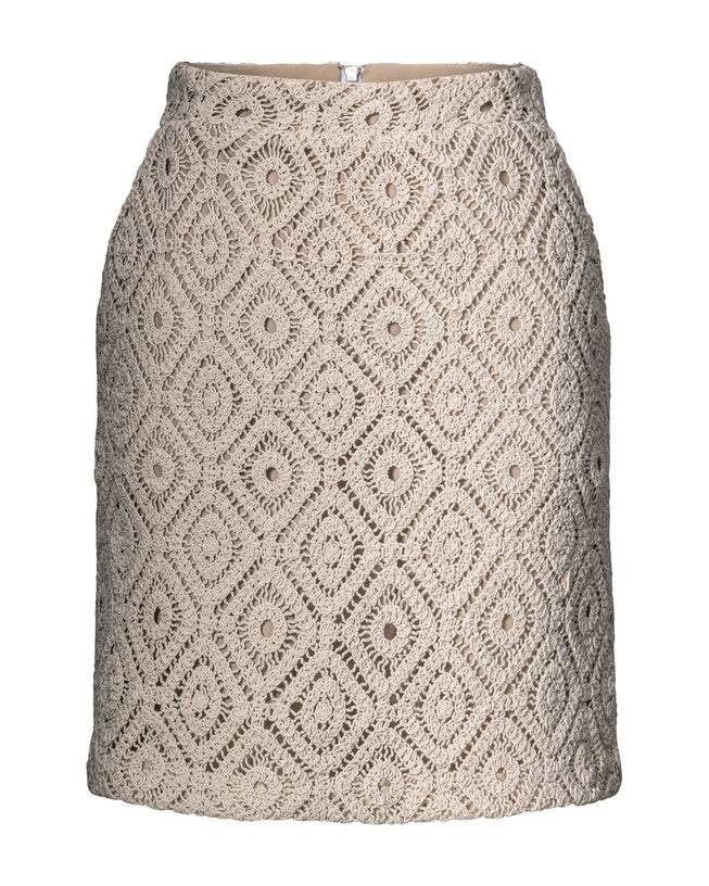 Crochet Mini Skirt, cream / Beige, hi-res image number null