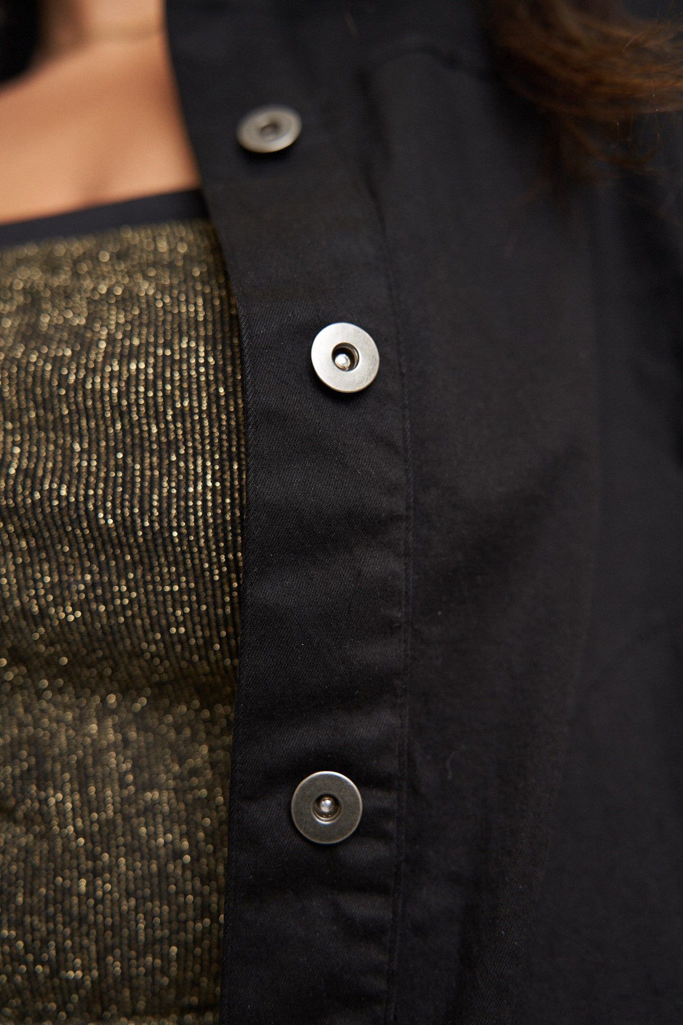 Leah Cotton Tencel Jacket, Black / Black, alternate image number 3