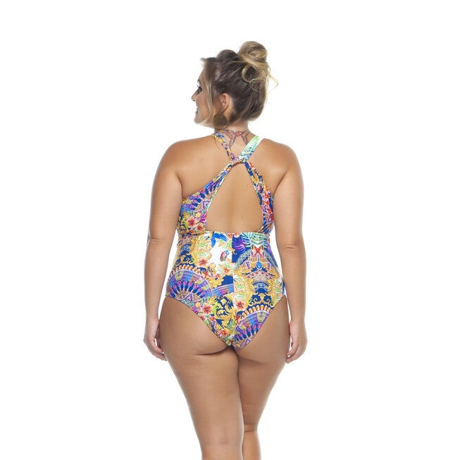 Swimsuit With A Knot Tie In The Neckline, , alternate image number null