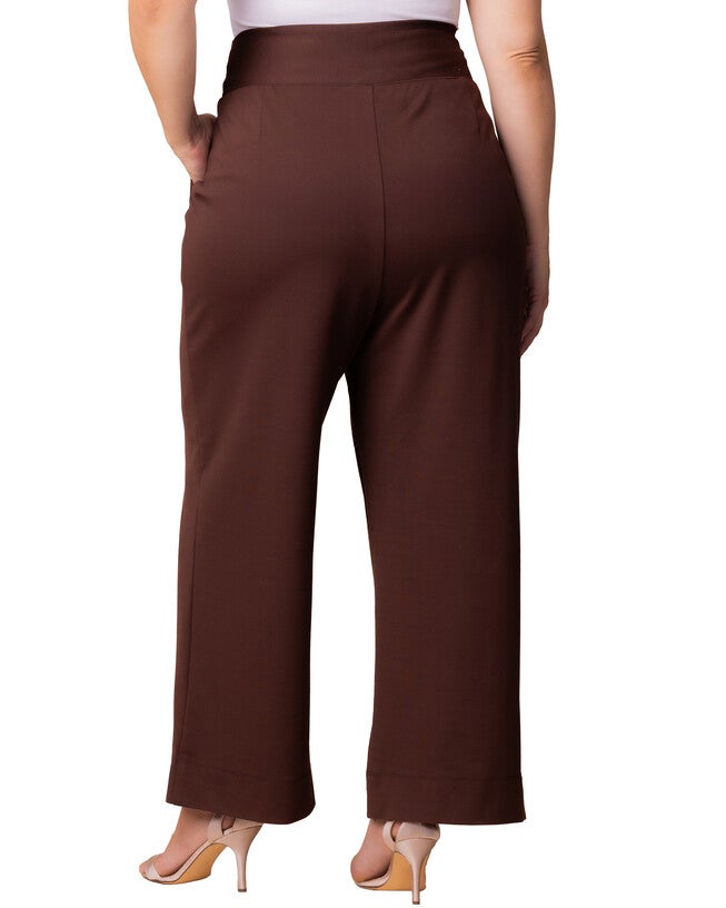 Polished Ponte Pants, CHOCOLATE / Brown, alternate image number 1