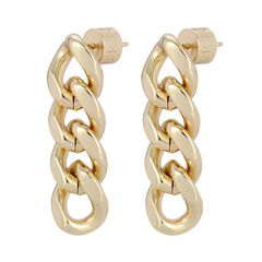Valentina 4 Link Drop Earrings Gold