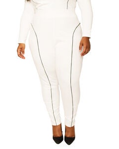 Sasha High Rise Ponte Knit Moto Slip Fit Leggings
