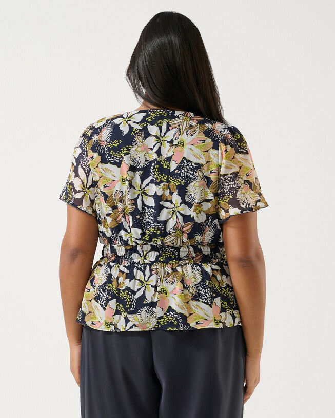 Wilsons Prom Top, Print / Navy, alternate image number 4