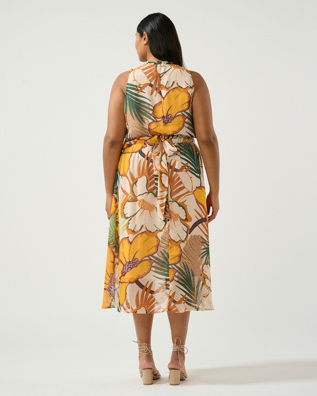 Paradisa Dress, PrimroseFern / Orange, alternate image number 3
