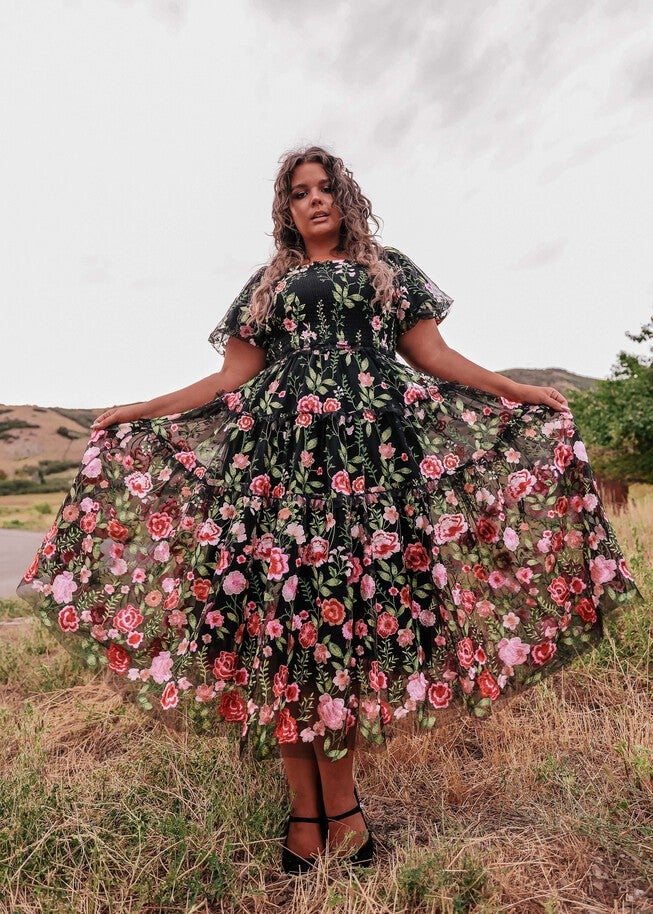 Rose Dress, Black / Black, alternate image number 1