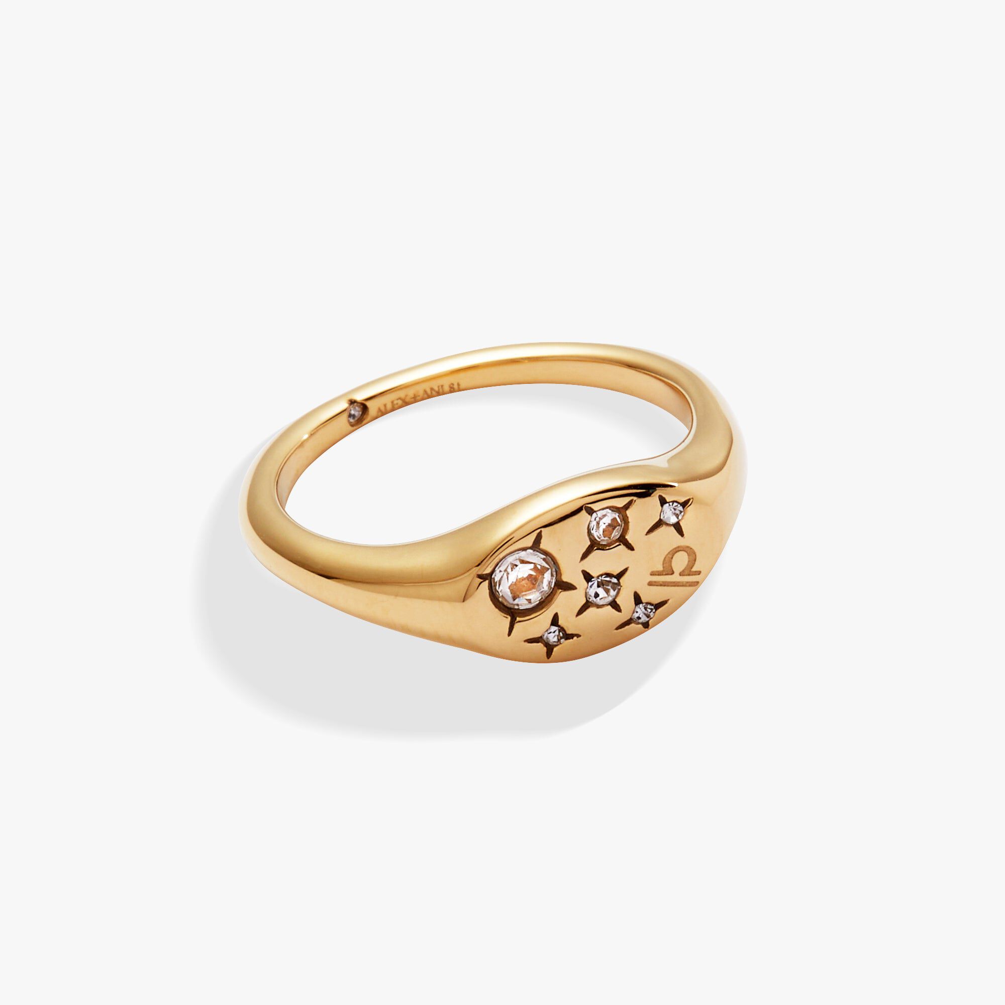 Capricorn Zodiac Ring, Gold  Libra / Gold, hi-res image number 0