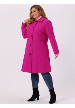 SINGLE BREASTED BELTED WINTER LONG COAT