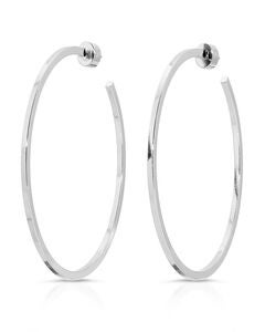 2" Ava Hoops Silver