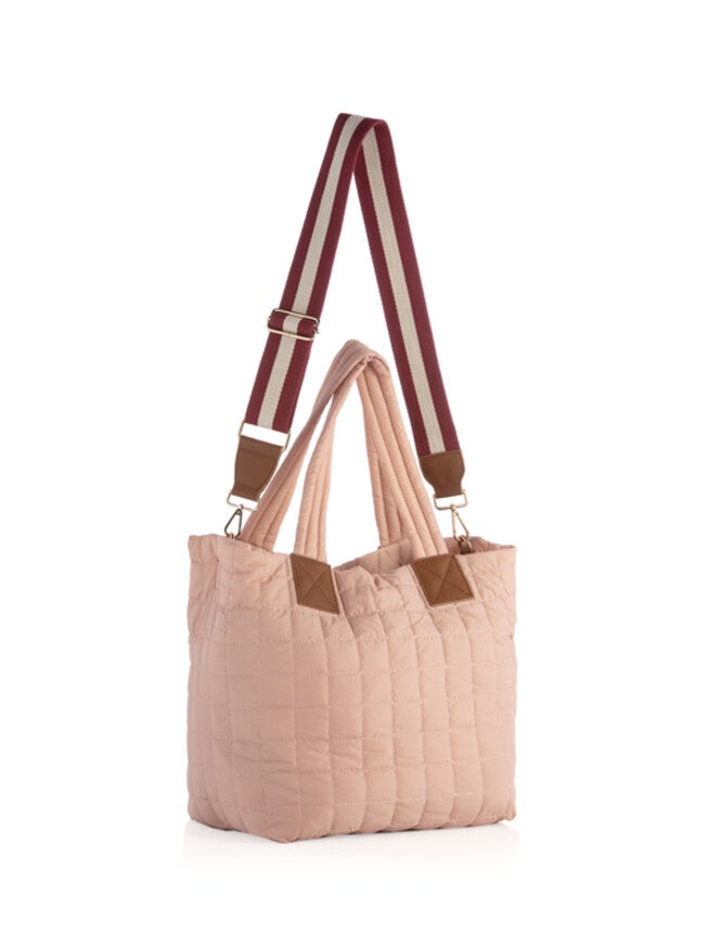 Ezra Quilted Nylon Tote, Blush / Peach, alternate image number 1