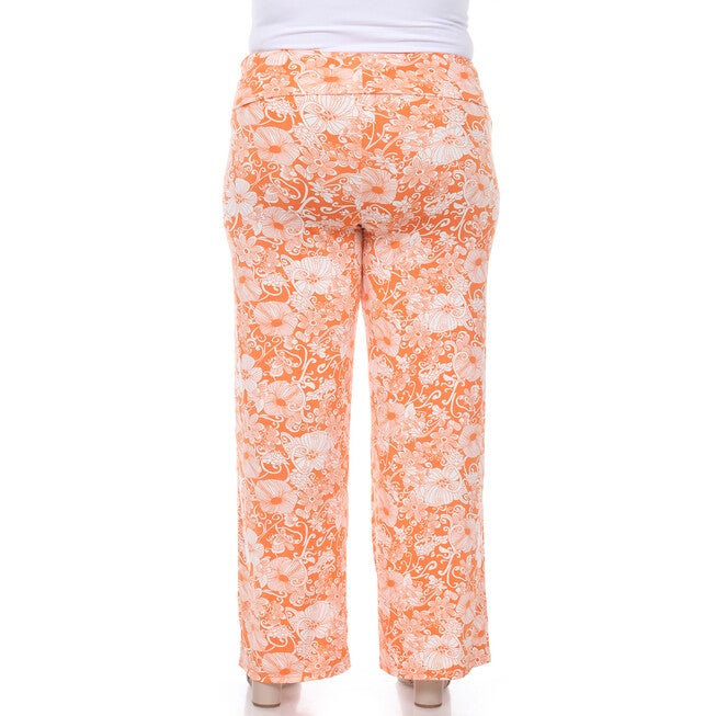 Floral Paisley Palazzo Pants, Orange / Orange, alternate image number null