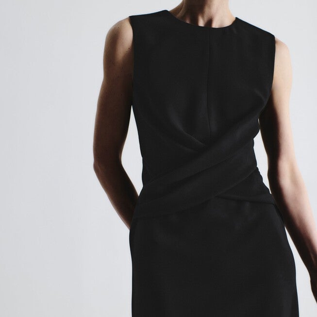 Luz Dress - Everyday Crepe, Black / Black, alternate image number 4