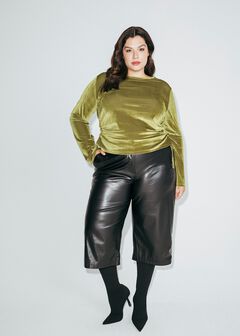 Velvet Long Sleeve Tops