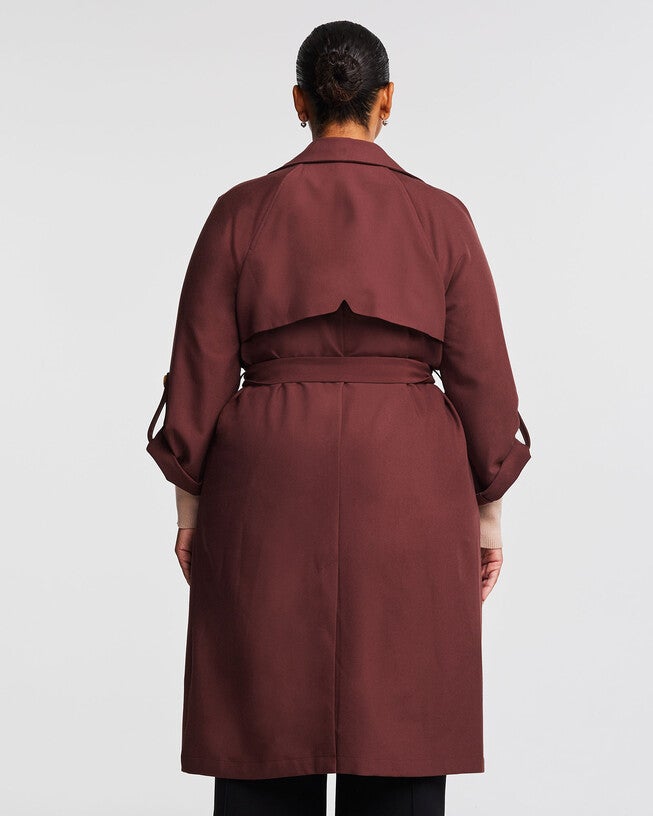 Noella Brown Trench Coat, Chocolate / Brown, alternate image number null