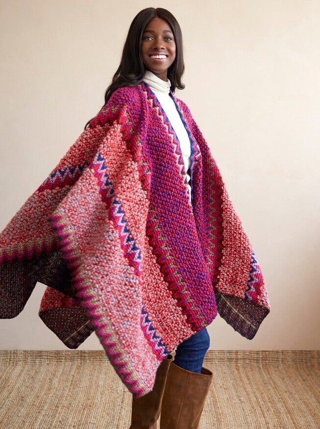 Dora Cape Shawl, Pink / Pink, hi-res image number 0