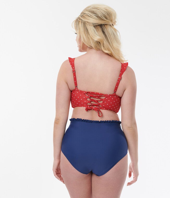 Unique Vintage Navy Cape May Swim Bottoms, Navy / Navy, alternate image number 3