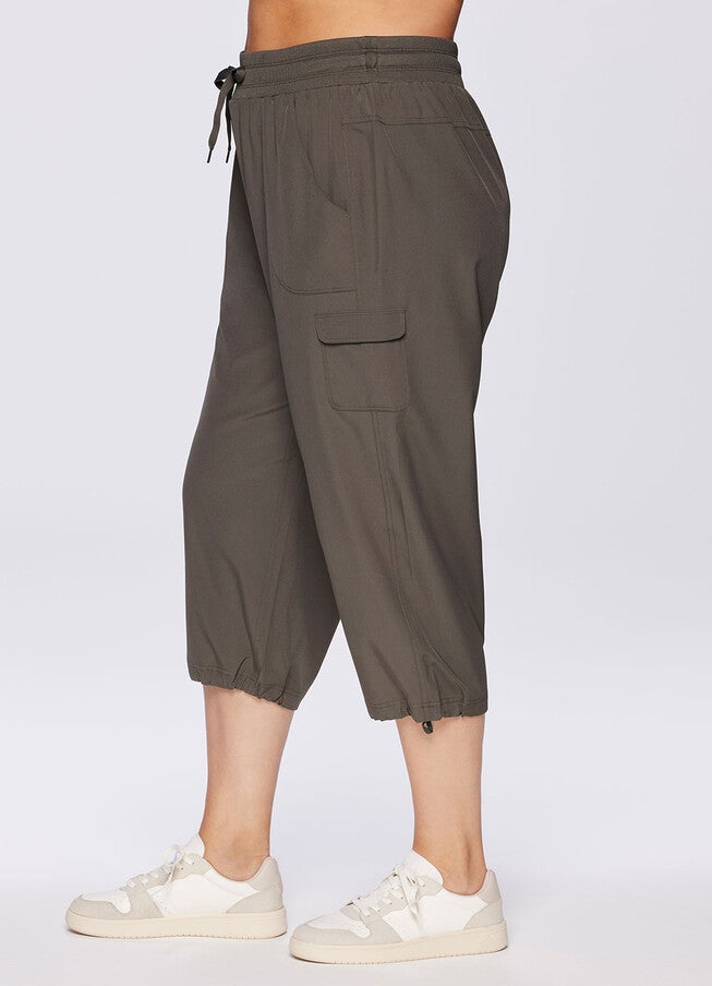 Plus Prime Anywhere Cargo Capri, Olive / Olive Green, alternate image number 1