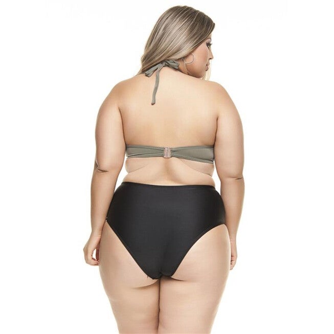 High Waisted Three Colored Bikini Bottom, , alternate image number null