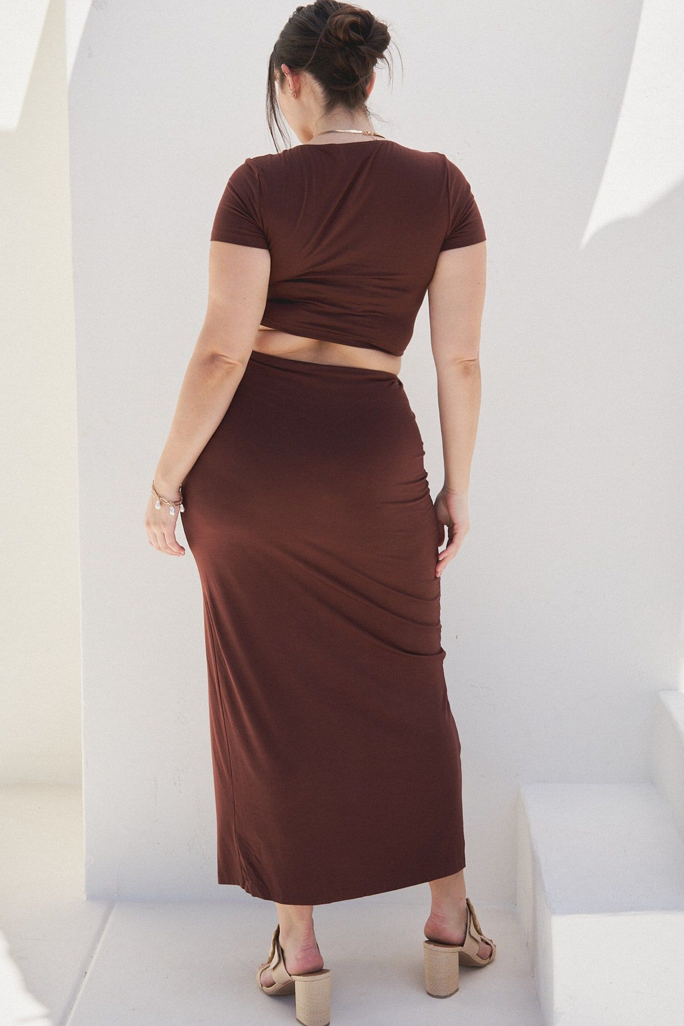 Skylar Baby Tee, Chocolate / Brown, alternate image number 3