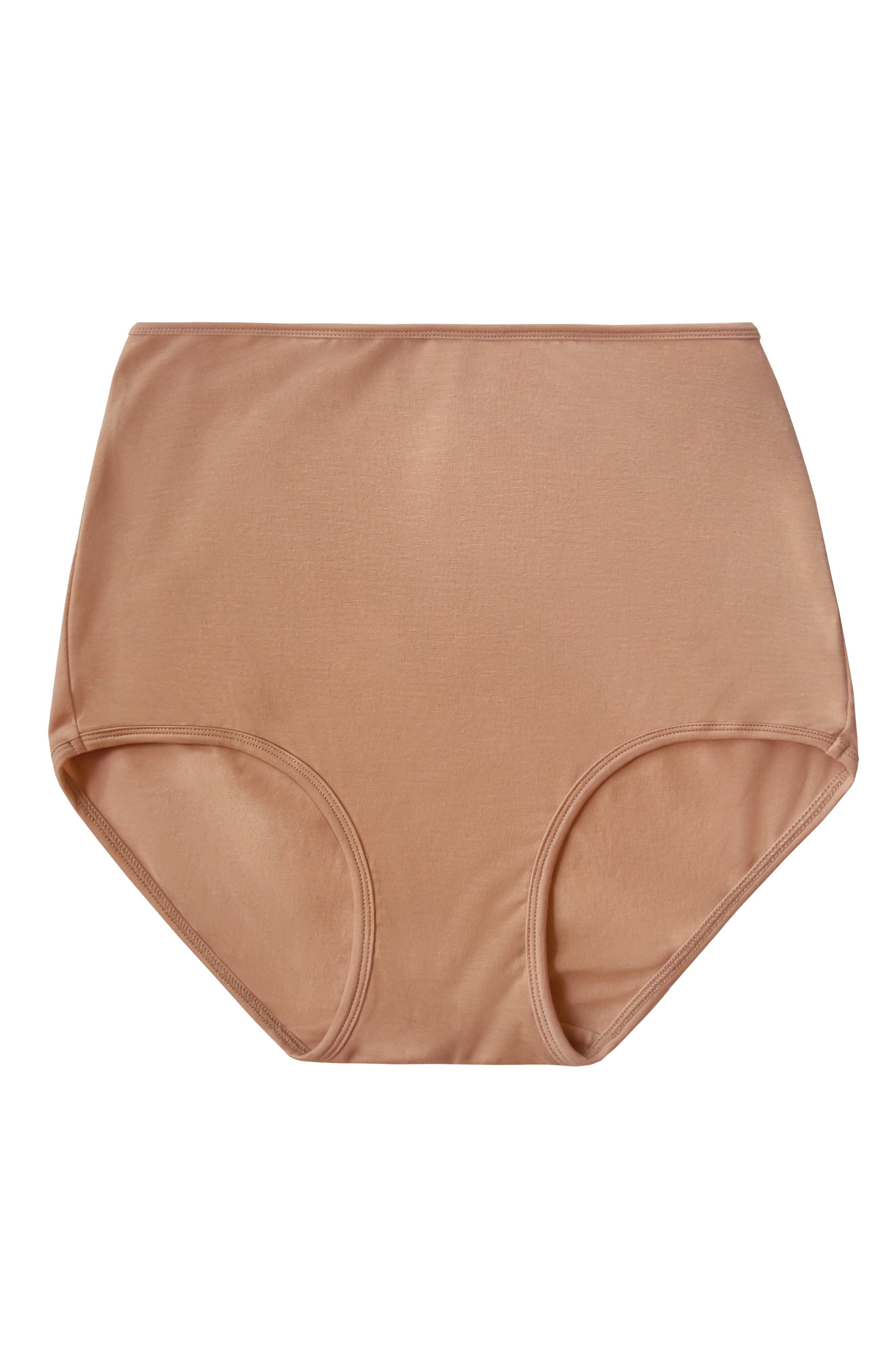 High-Rise Ultra Soft Sustainable Briefs, Medium Nude / Brown, alternate image number 1