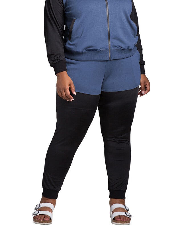 Billie Women's Plus Size Contrast Blocked Jogger, , alternate image number 7