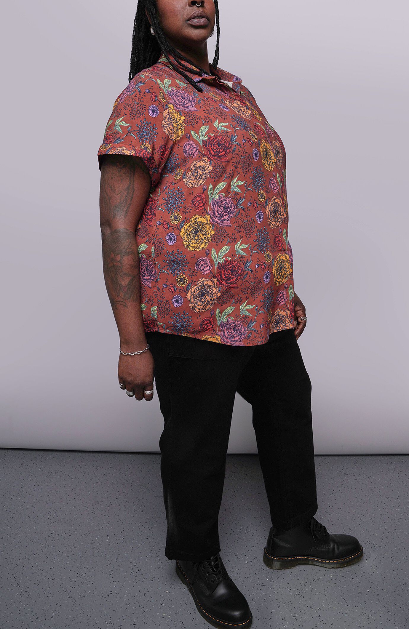 The Empower Button Up, BLOOMS CINNAMON / Burnt Orange, alternate image number 1