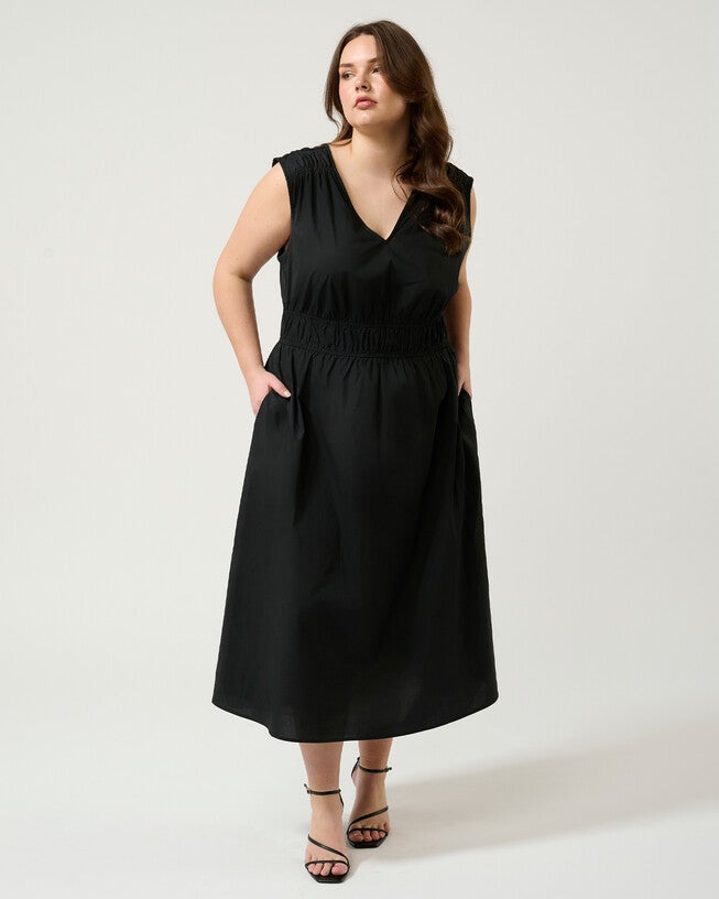 ALLYSSA DRESS, Black / Black, alternate image number 1