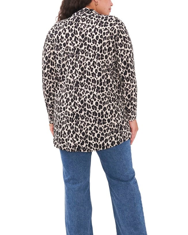 Devyn Leopard Open Front Cardigan, , alternate image number null