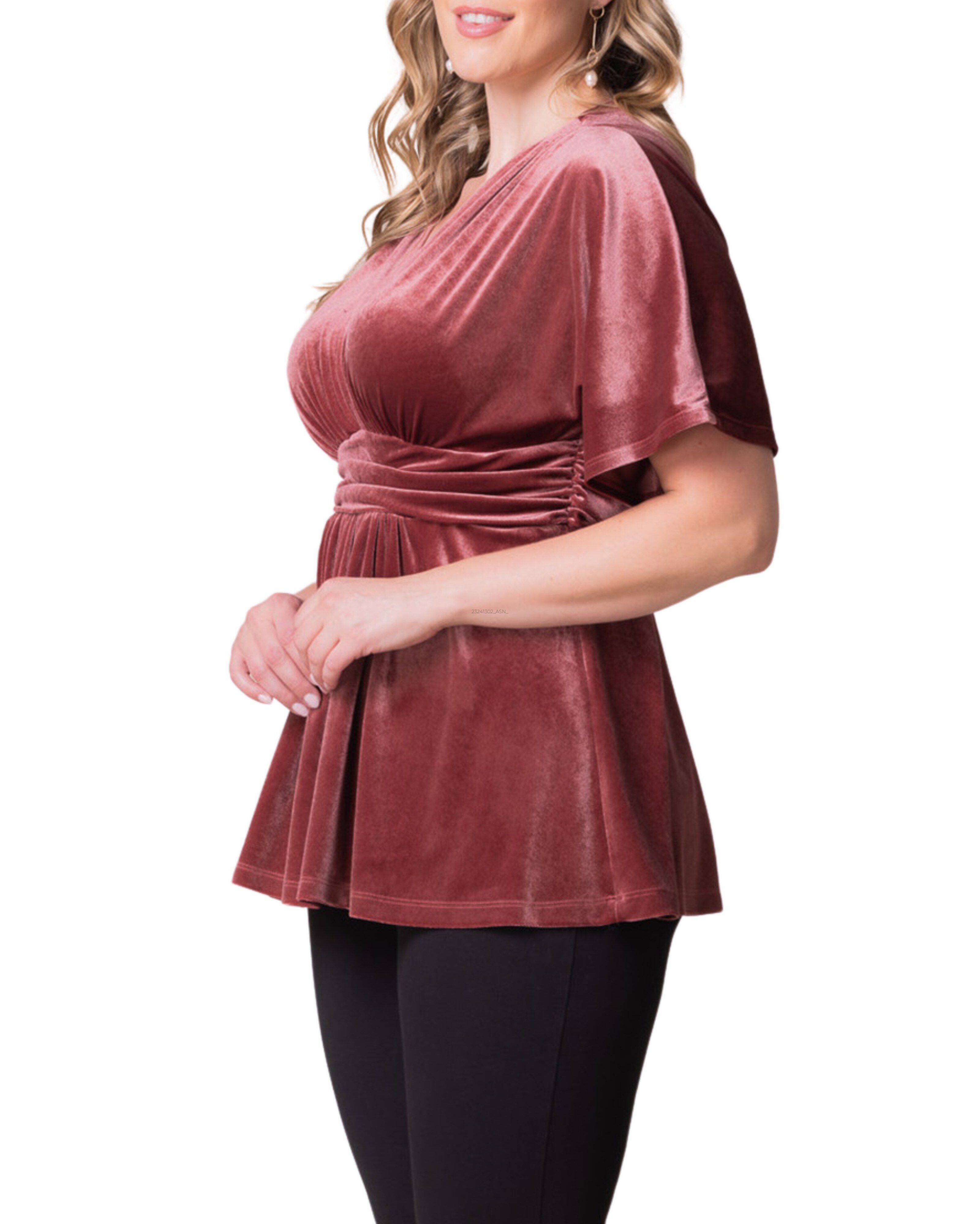 Park Avenue Velvet Top, MAUVE ROSE / Mauve, alternate image number 3