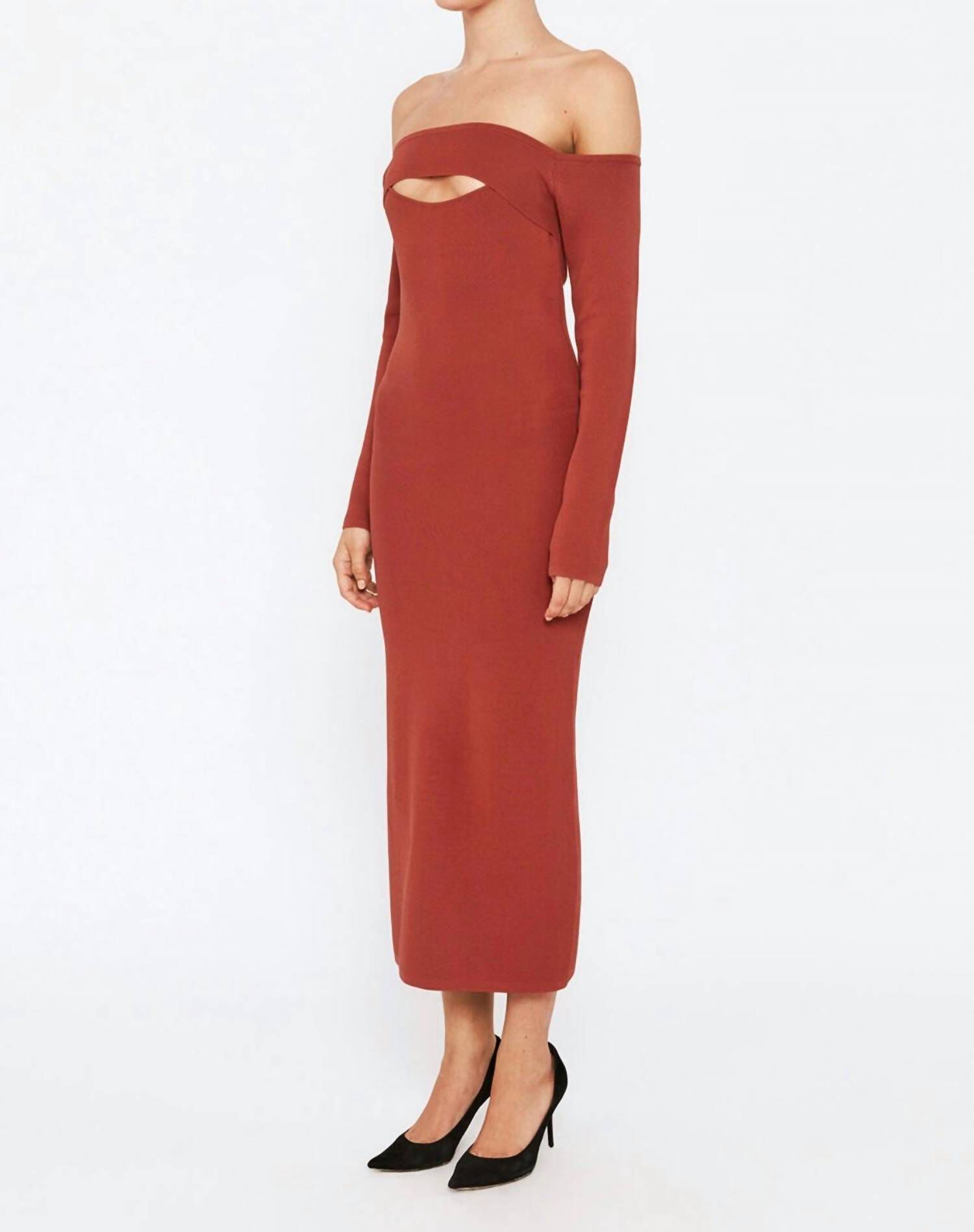 LAINA DRESS IN CHESTNUT, , alternate image number 5