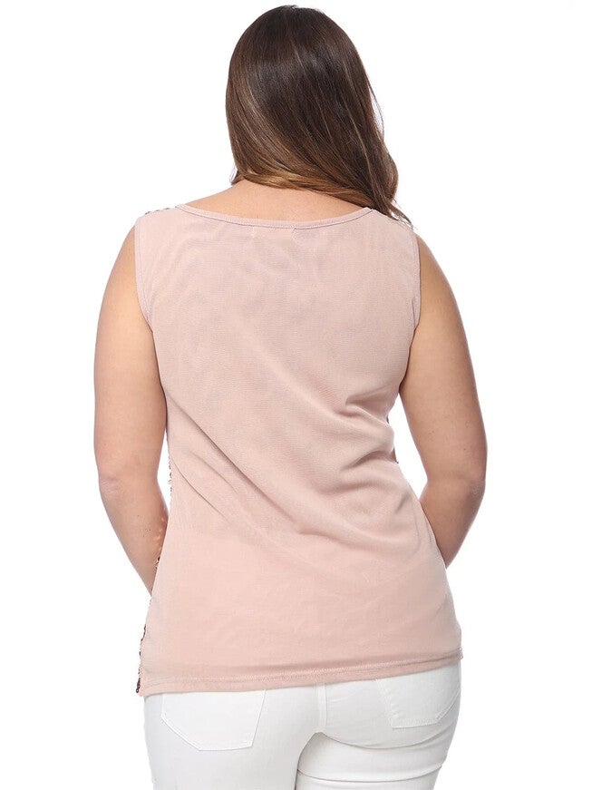 Sleeveless Sequin Tank Top, , alternate image number null