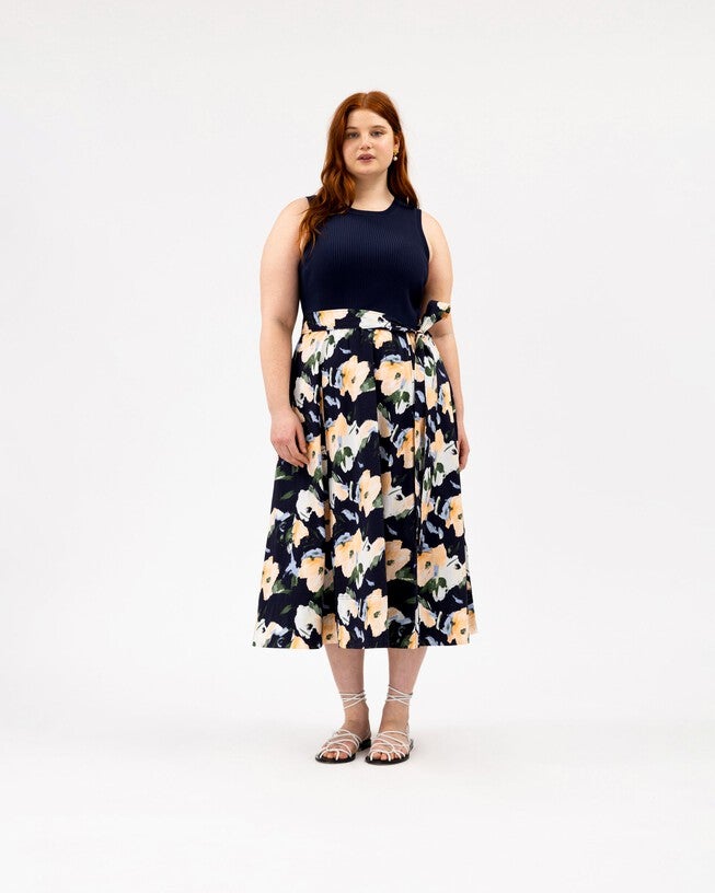 Devon Dress, MidnightPowder Blue Multi / Navy, hi-res image number 0