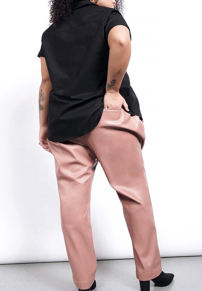 The Essential Oxford Button Up, BLACK / Black, alternate image number 2