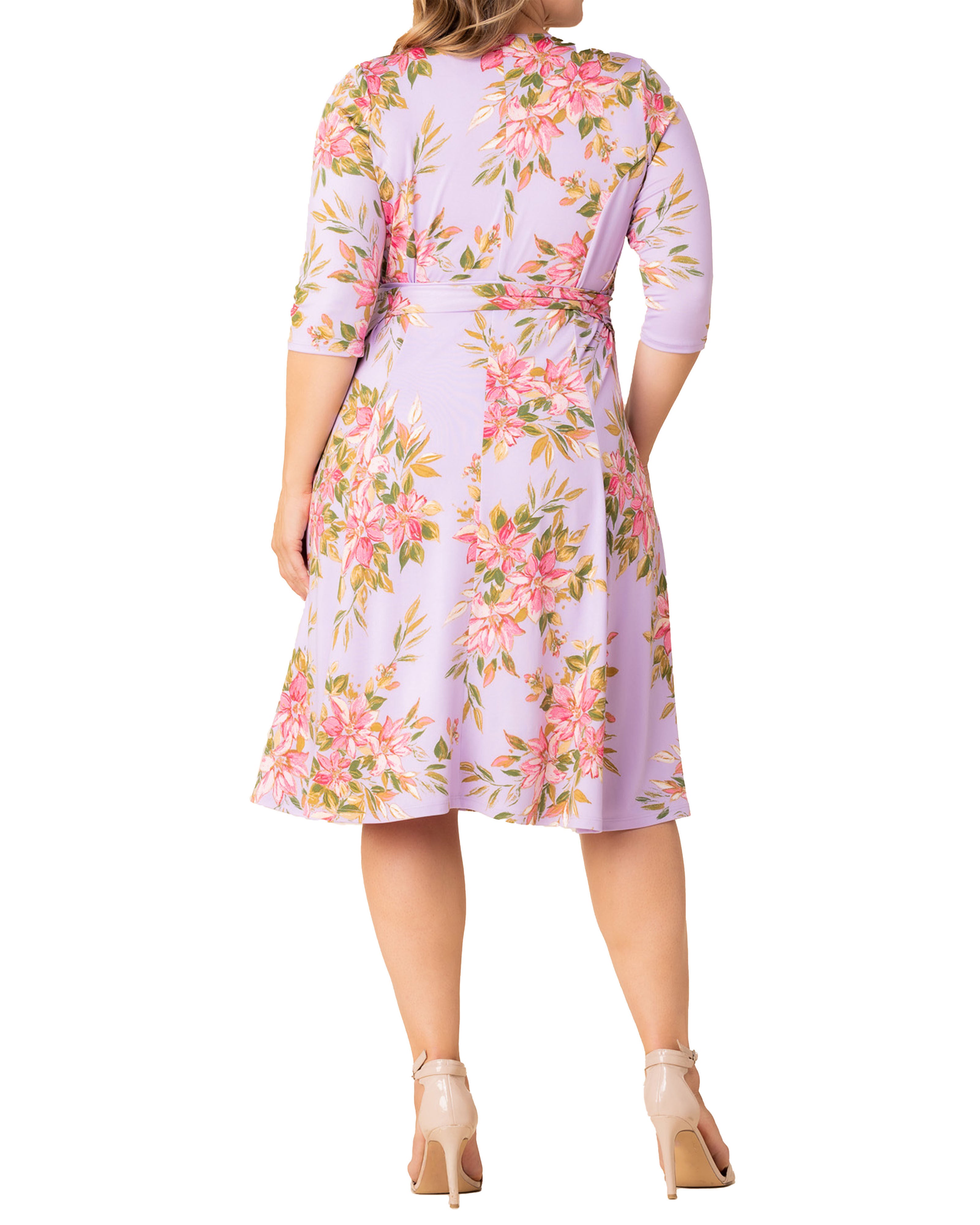 Signature Wrap Dress, LILAC ROMANTIC FLORALS / Lilac, alternate image number 1