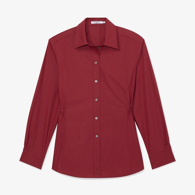Bentley Al Fresco Shirt - Cotton Poplin, Cinnabar / Red, alternate image number 5