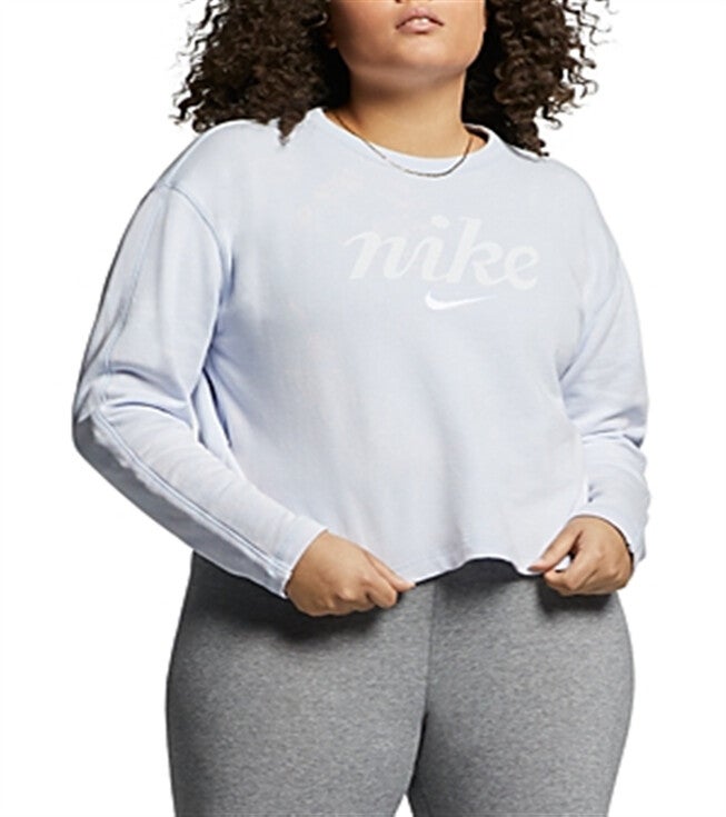 Nike Women's Plus Workout Sweatshirt Blue Size 3X, , alternate image number 5