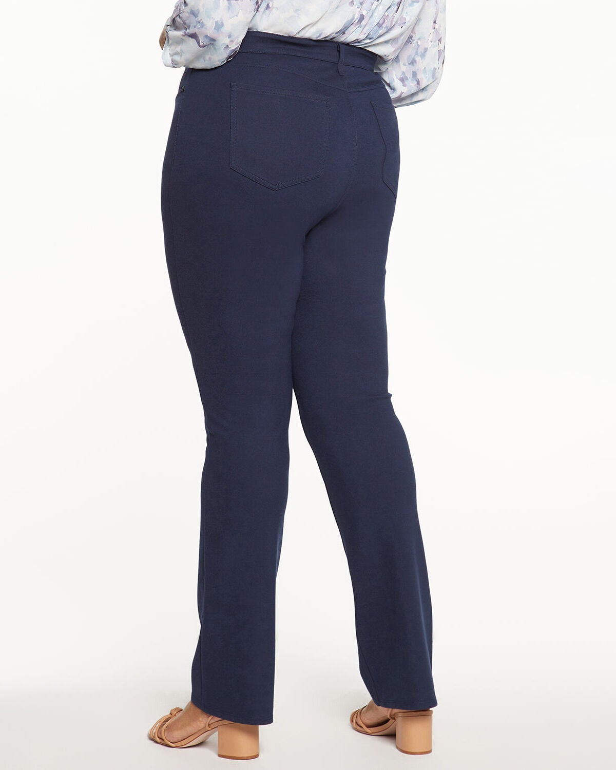 Marilyn Straight Pants, Oxford Navy / Navy, alternate image number 1